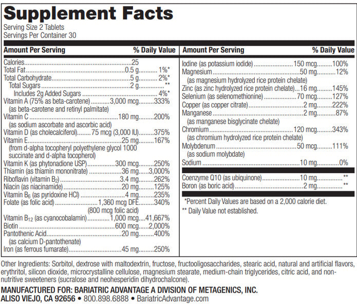 Vitaminas BA Chewable Multi EA